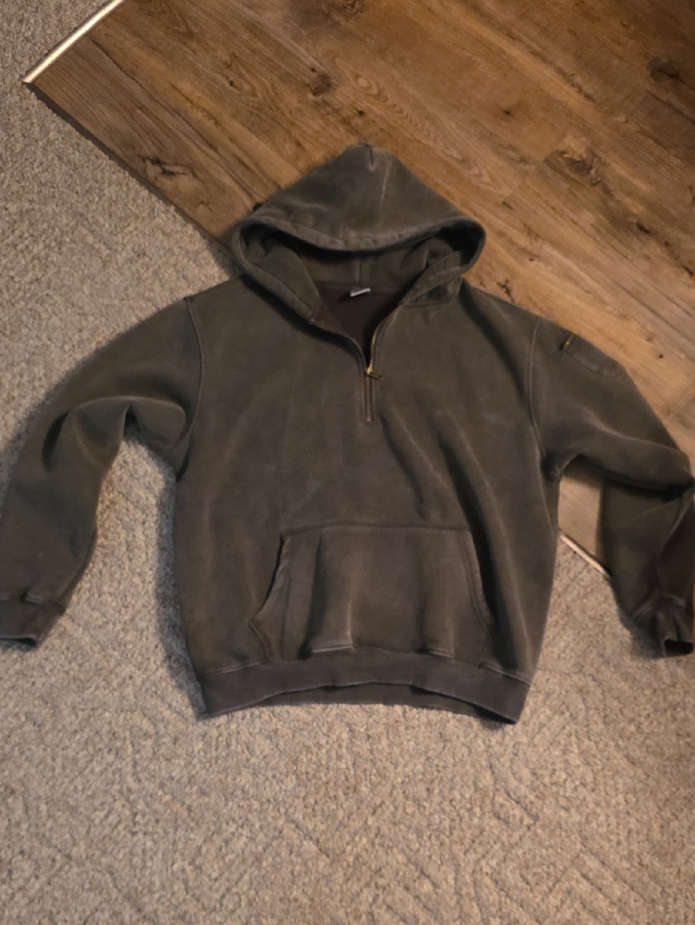 Fiable Oversized Quarter Zip Hoodie Size Large